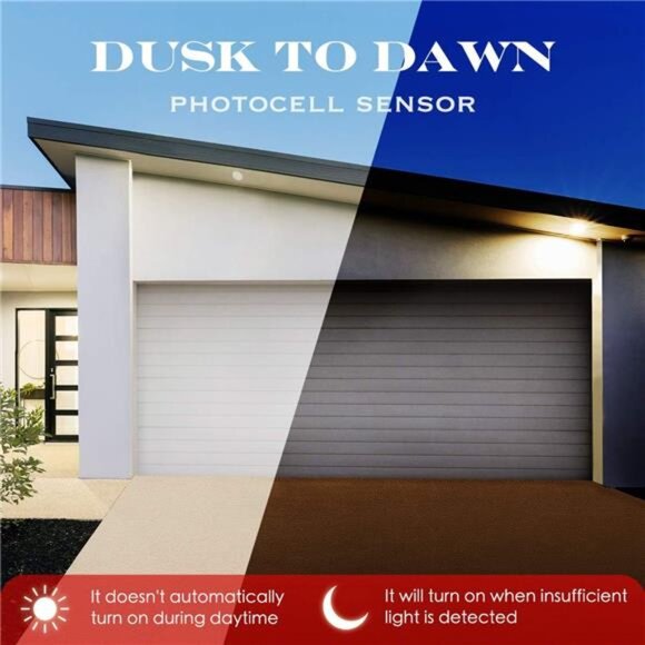 Motion Sensor Flood Light Bulbs, Dusk to Dawn LED Security Light E26 Base - Picture 5 of 7